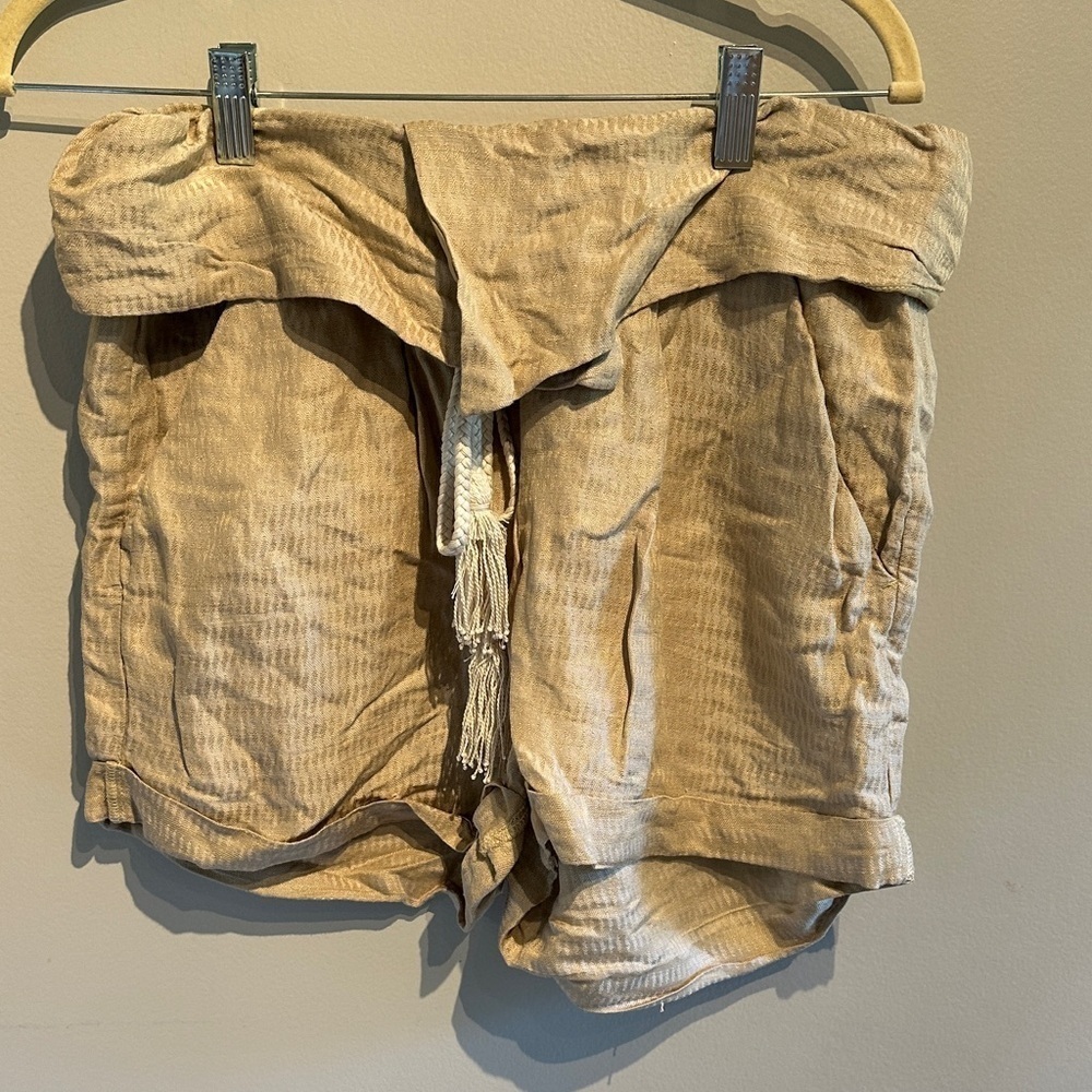 Free People High Waist Tan Shorts